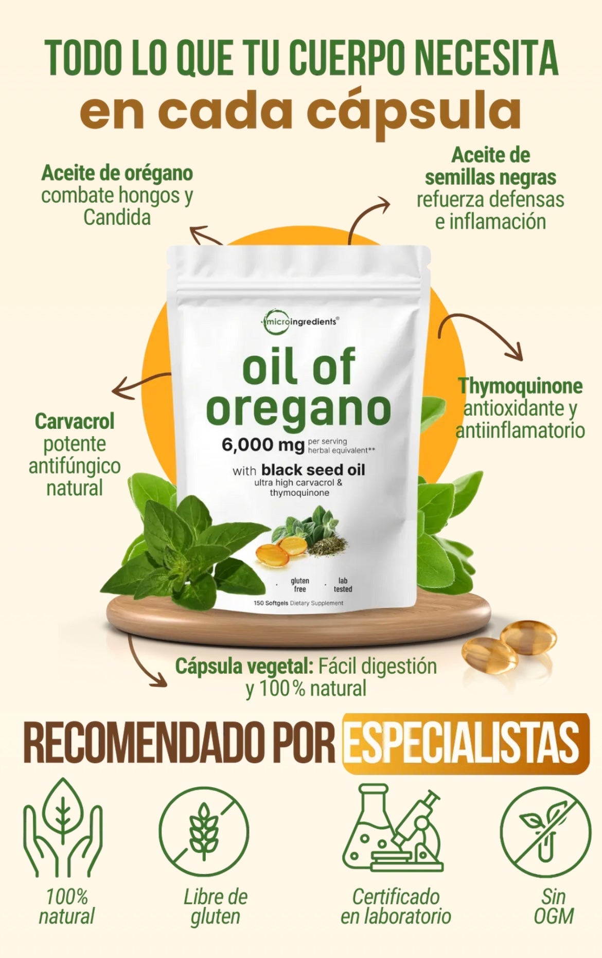 ACEITE DE OREGANO EN CAPSULAS 6000mg